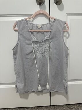 Charming Charlie Embroidered Tank Top